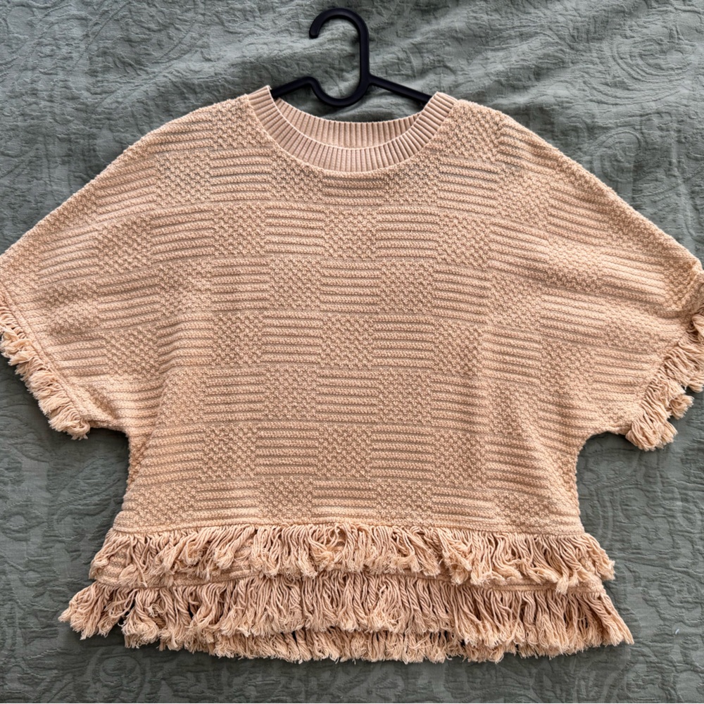 Zara Ribbed Knit Sweater in Cream